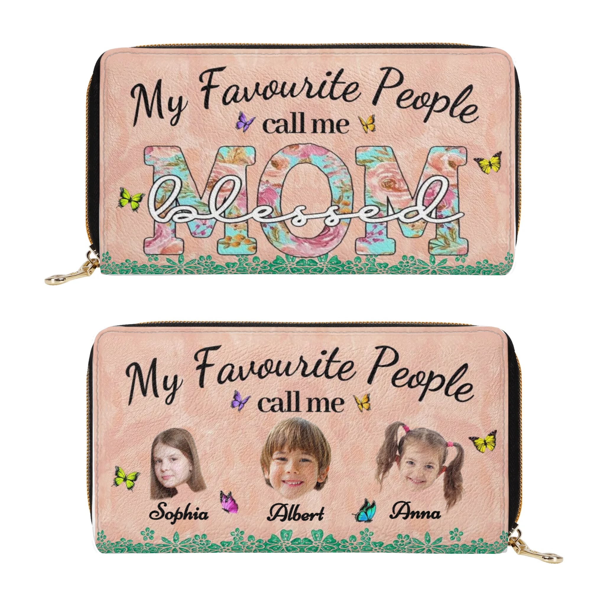 PU Leather Zipper Wallet