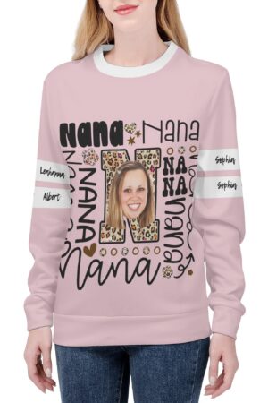 Women's All Over Print Crew Neck Streetwear Sweatshirt