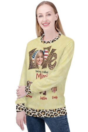 Women's All Over Print Crew Neck Streetwear Sweatshirt