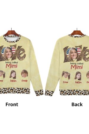 Women's All Over Print Crew Neck Streetwear Sweatshirt