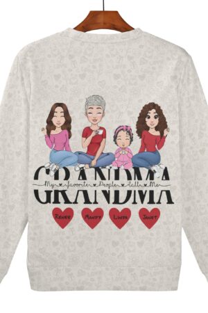 Women's All Over Print Crew Neck Streetwear Sweatshirt