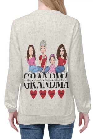 Women's All Over Print Crew Neck Streetwear Sweatshirt