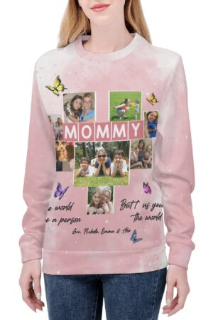 Women's All Over Print Crew Neck Streetwear Sweatshirt