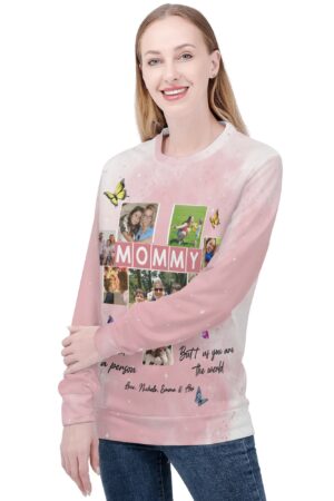 Women's All Over Print Crew Neck Streetwear Sweatshirt