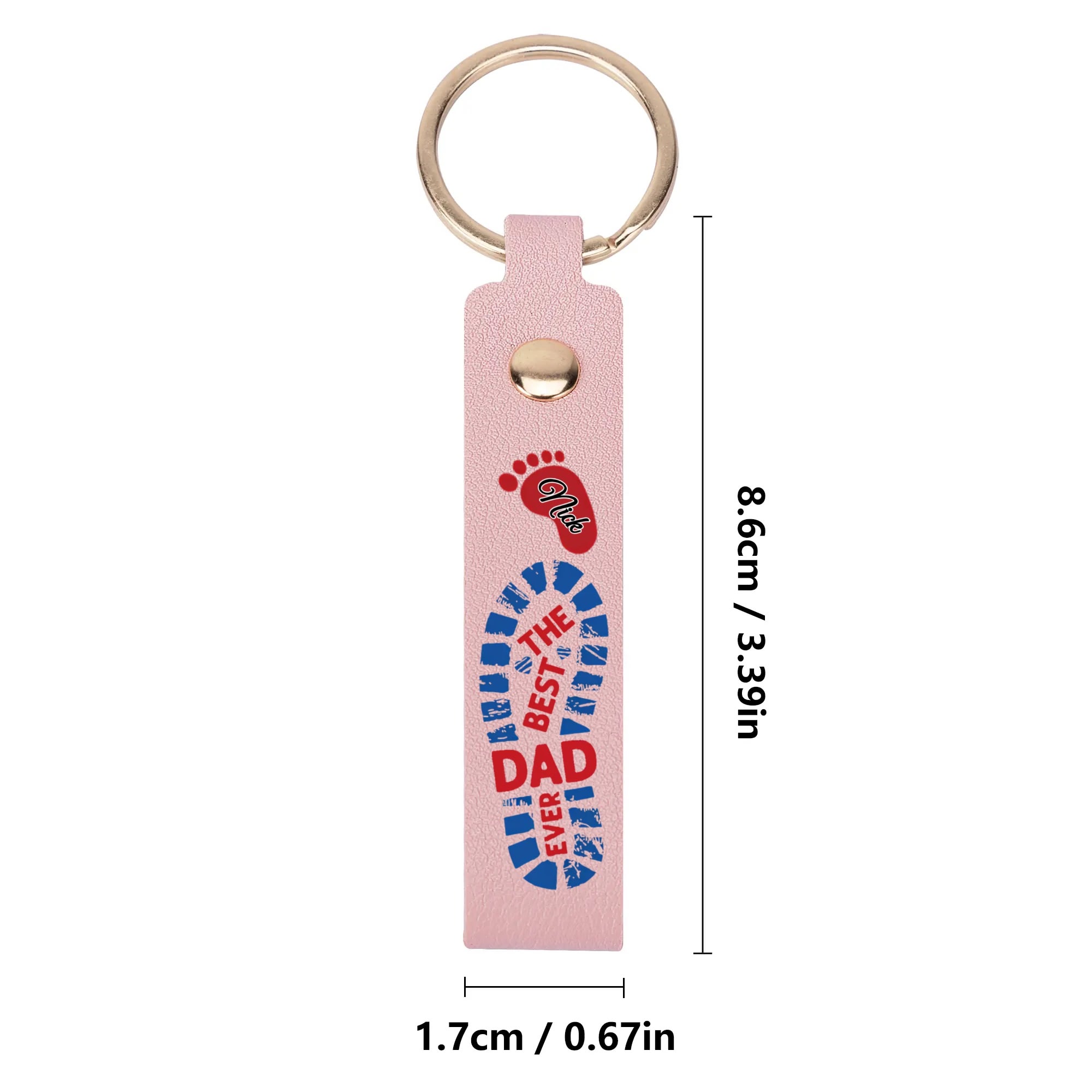 Handcrafted Leather Loop Keychain - Image 5