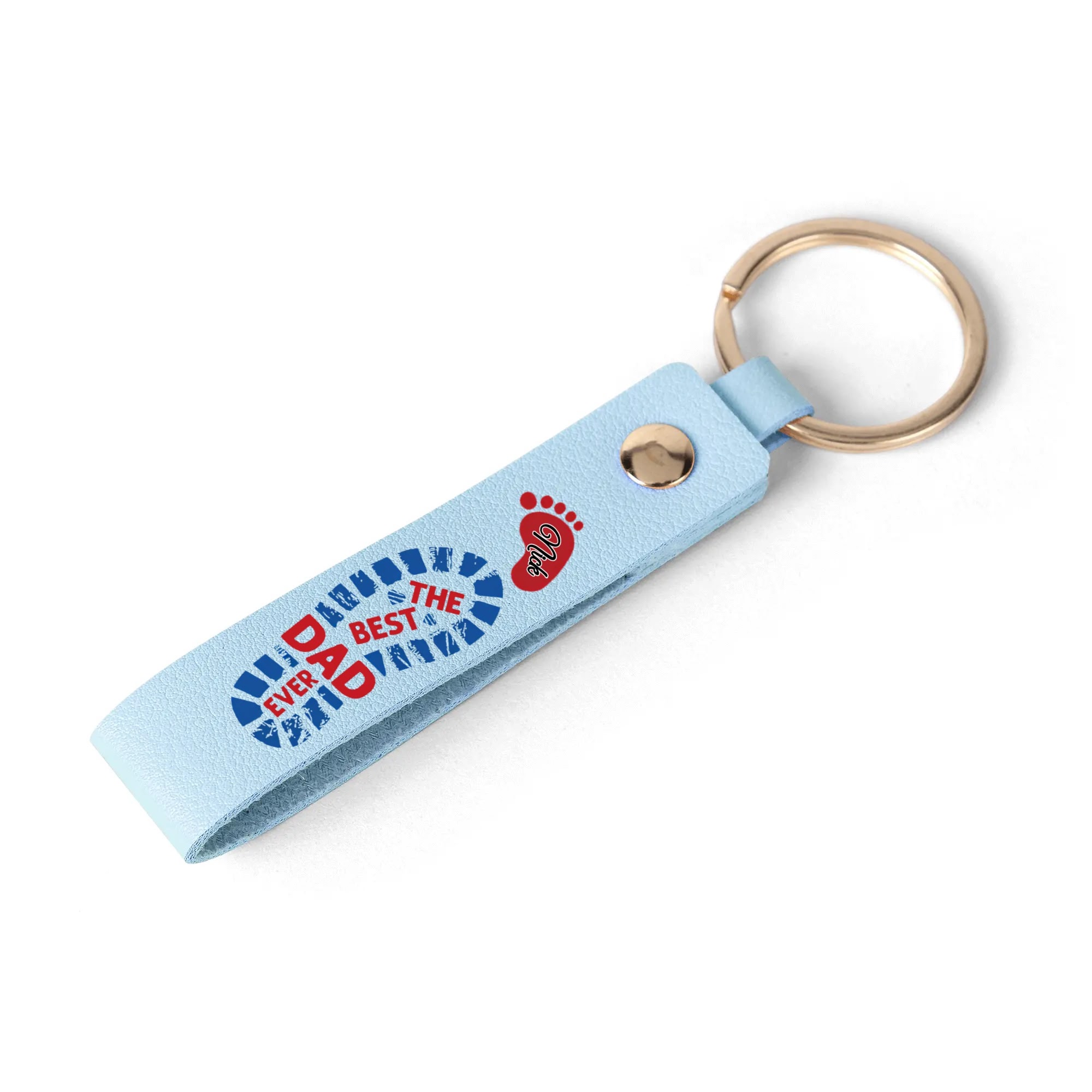 Handcrafted Leather Loop Keychain - Image 12