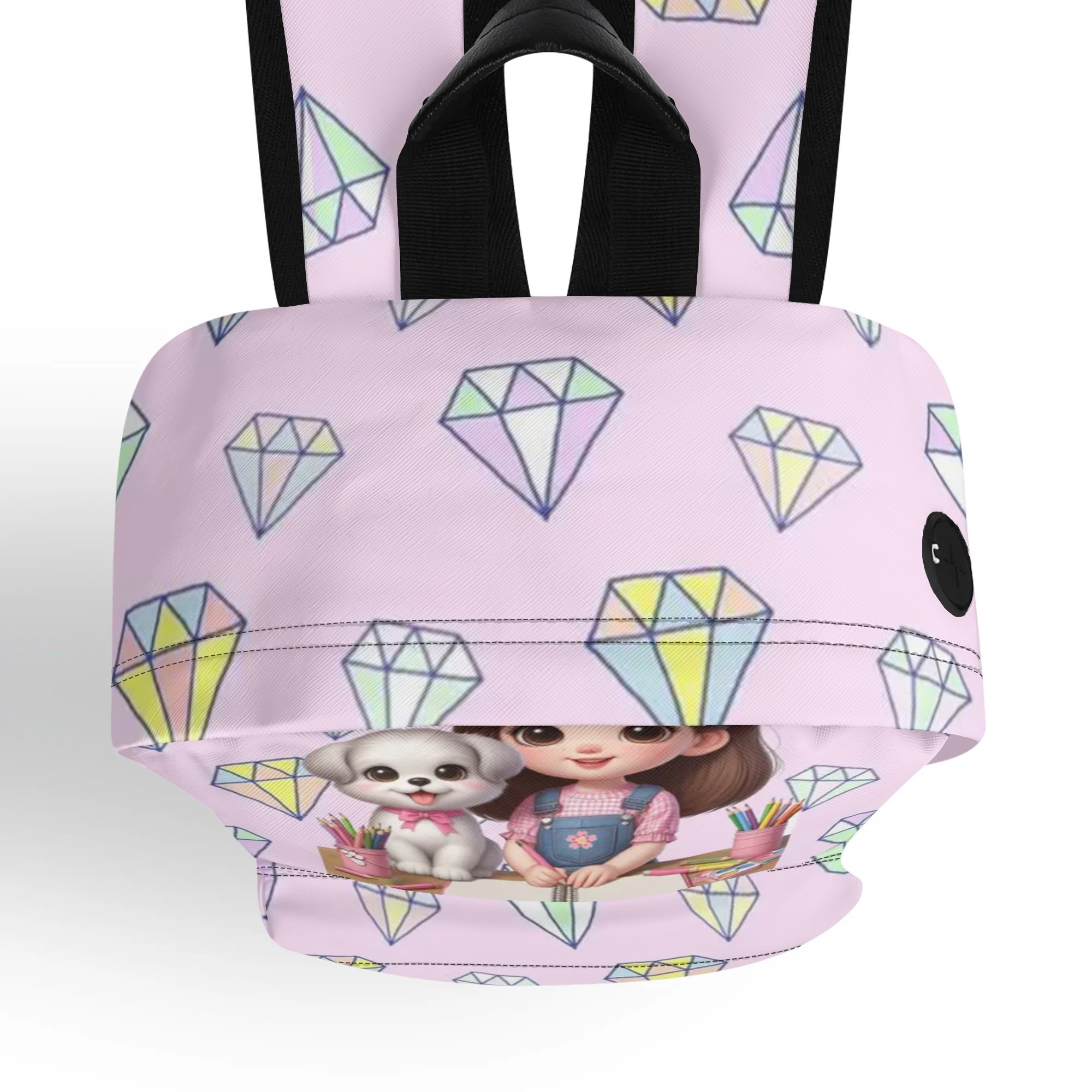 17 Inch Twill (PU) Leather School Backpack - Image 3