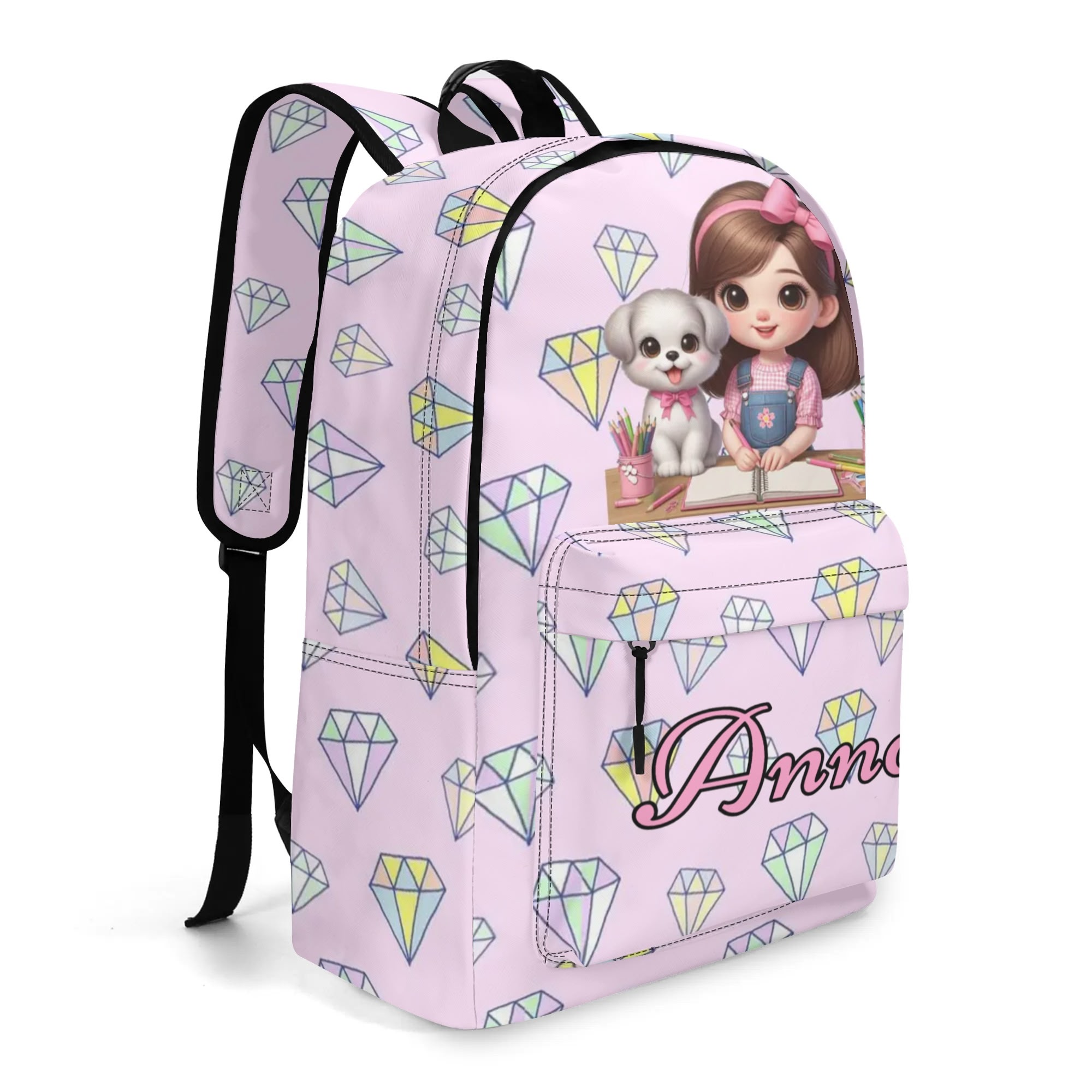 17 Inch Twill (PU) Leather School Backpack - Image 7