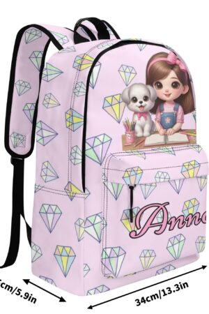 17 Inch Twill (PU) Leather School Backpack