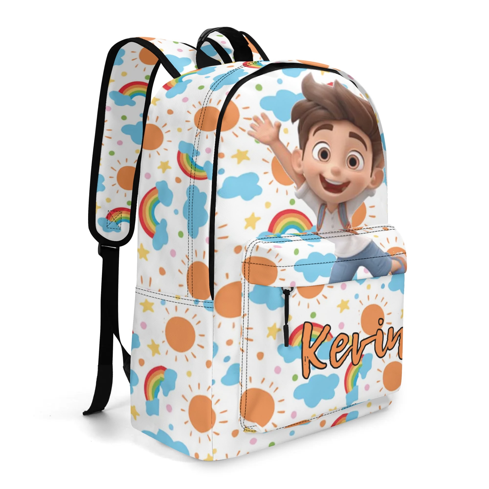 17 Inch Twill (PU) Leather School Backpack - Image 7
