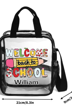 Clear Waterproof Transparent Lunch Bag(Single-Sided Print)