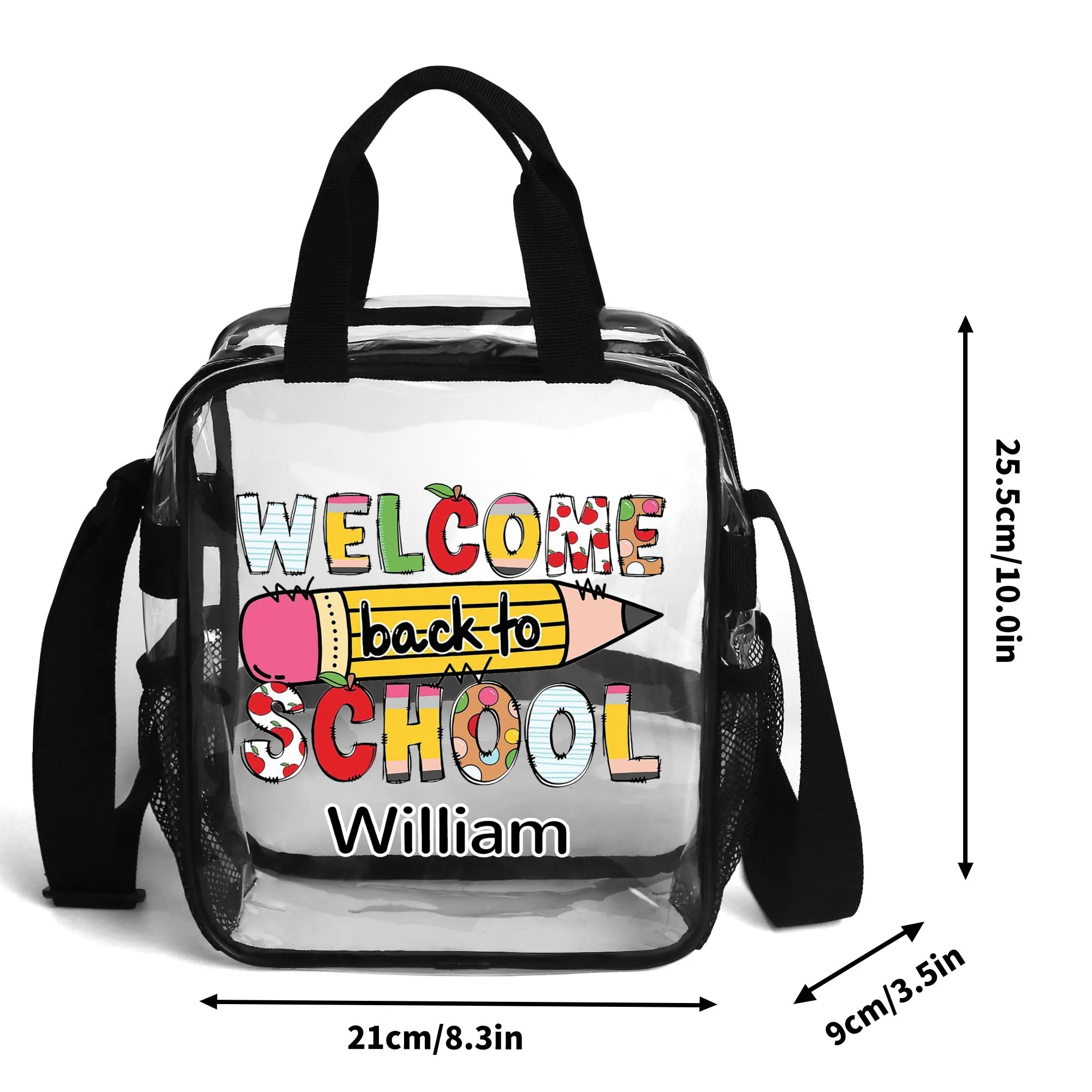 Clear Waterproof Transparent Lunch Bag(Single-Sided Print) - Image 4