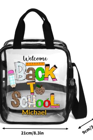 Clear Waterproof Transparent Lunch Bag(Single-Sided Print)