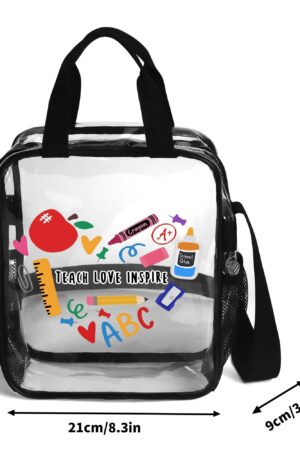 Clear Waterproof Transparent Lunch Bag(Single-Sided Print)