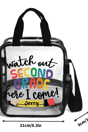 Clear Waterproof Transparent Lunch Bag(Single-Sided Print)