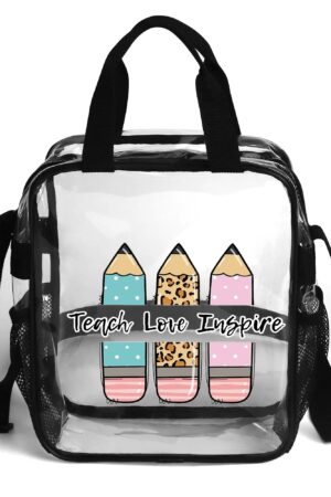 Clear Waterproof Transparent Lunch Bag(Single-Sided Print)