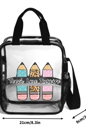 Clear Waterproof Transparent Lunch Bag(Single-Sided Print)