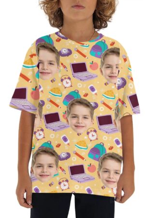 Children's Loose Fit Short Sleeve T-Shirt Pull on Tees