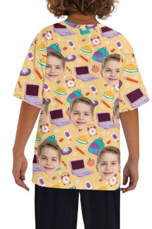 Children's Loose Fit Short Sleeve T-Shirt Pull on Tees