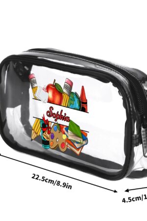 Clear Transparent Custom Pencil Case(Single-Sided Print)
