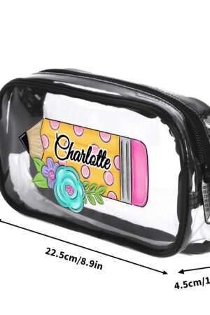 Clear Transparent Custom Pencil Case(Single-Sided Print)