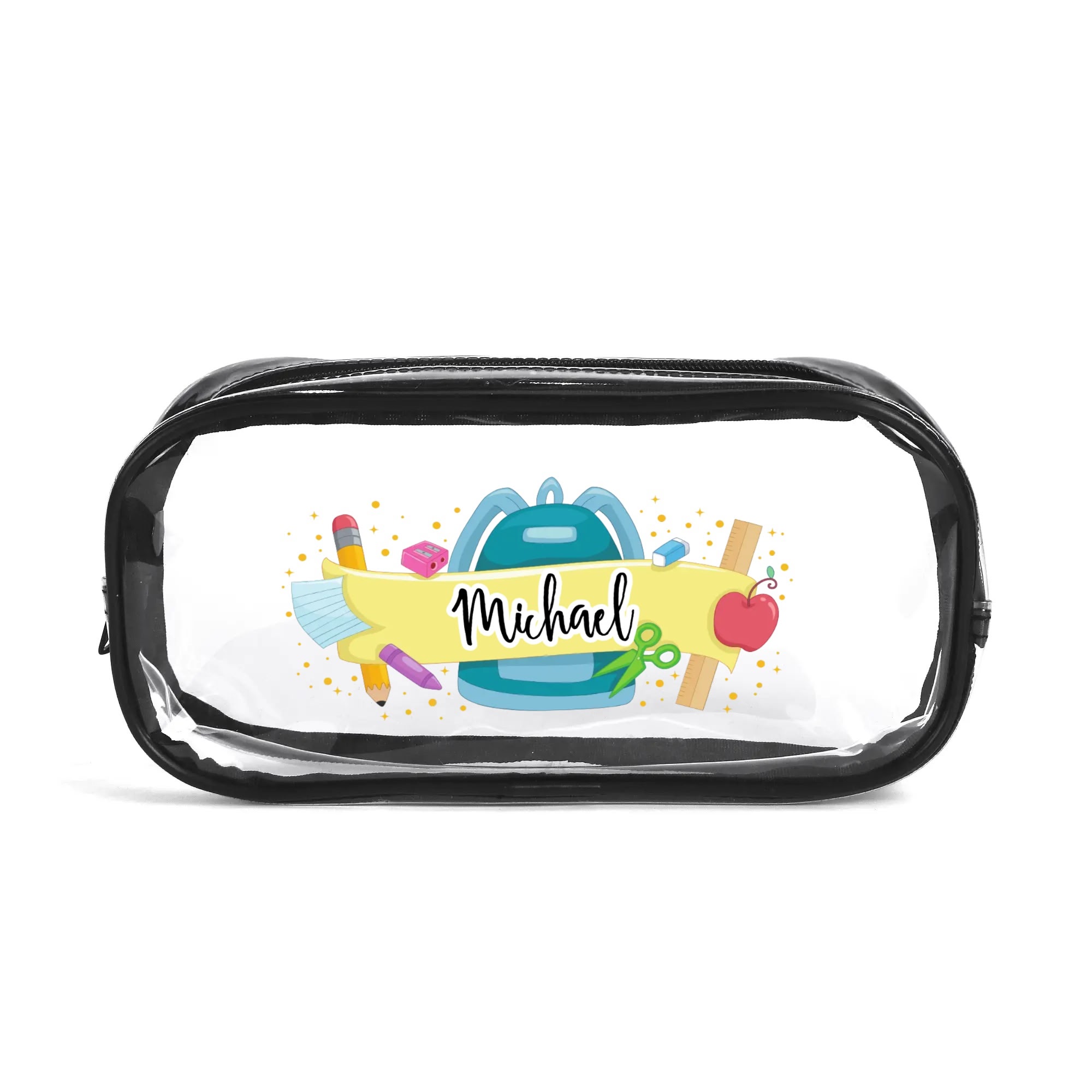 Clear Transparent Custom Pencil Case(Single-Sided Print) - Image 2