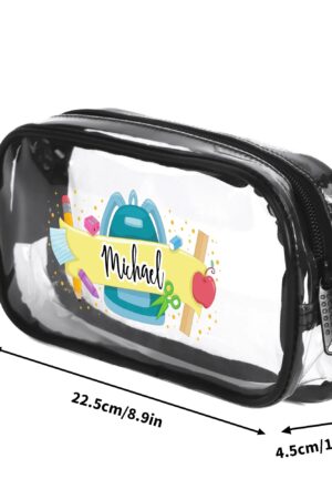 Clear Transparent Custom Pencil Case(Single-Sided Print)
