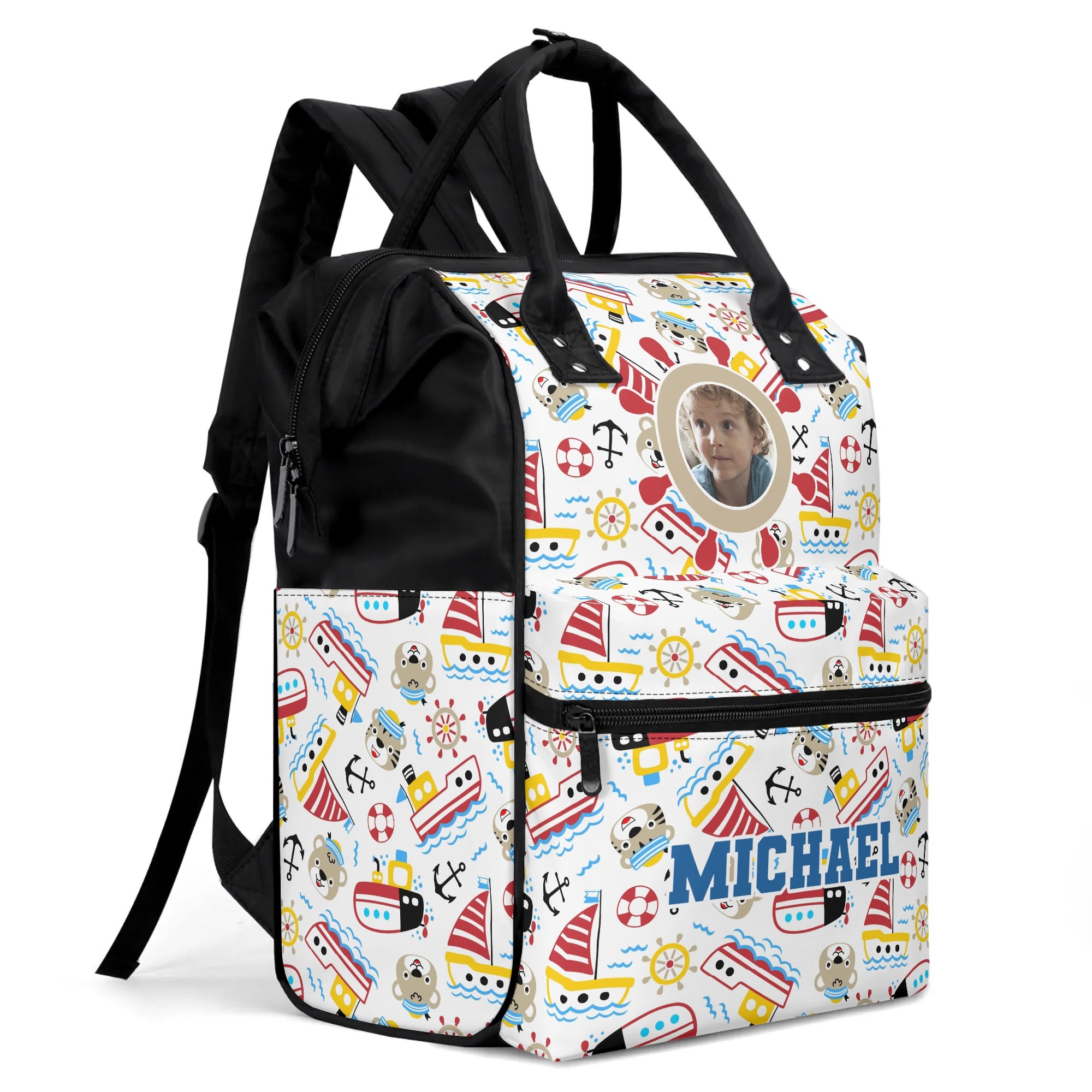 Large Capacity Diaper Bag Mummy Backpack Nursing Duckbilled Backpack - Image 3