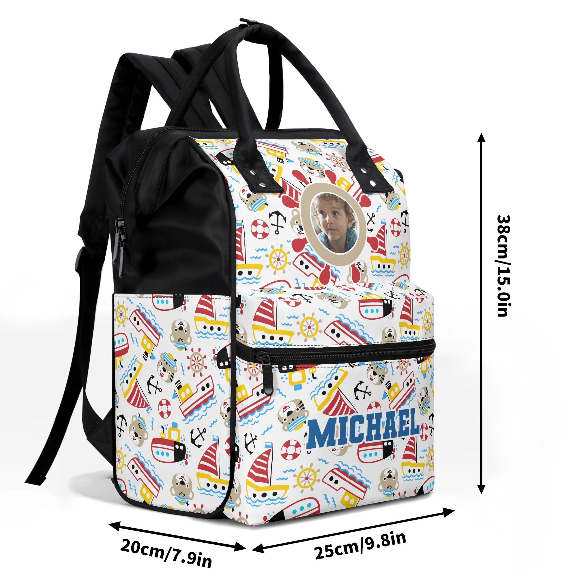 Large Capacity Diaper Bag Mummy Backpack Nursing Duckbilled Backpack - Image 8