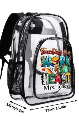 Double layer 17 Inch Clear Bag PVC See Through Transparent School Backpack