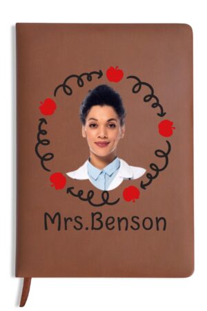 Custom 2 Sides Print PU Black and Brown Notebook