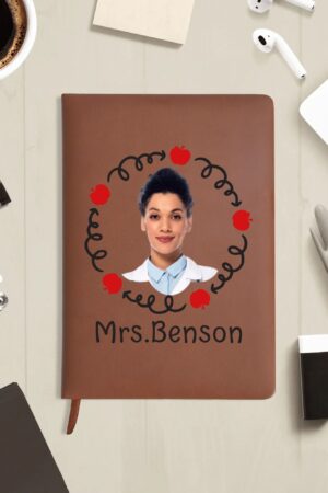 Custom 2 Sides Print PU Black and Brown Notebook