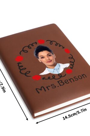 Custom 2 Sides Print PU Black and Brown Notebook