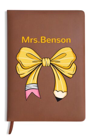 Custom 2 Sides Print PU Black and Brown Notebook