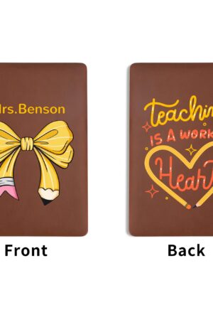 Custom 2 Sides Print PU Black and Brown Notebook