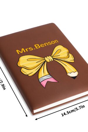 Custom 2 Sides Print PU Black and Brown Notebook