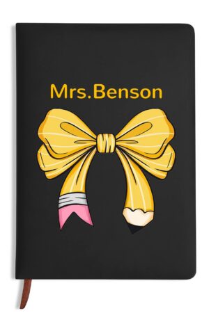 Custom 2 Sides Print PU Black and Brown Notebook