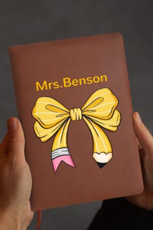 Custom 2 Sides Print PU Black and Brown Notebook