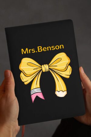 Custom 2 Sides Print PU Black and Brown Notebook