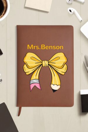 Custom 2 Sides Print PU Black and Brown Notebook