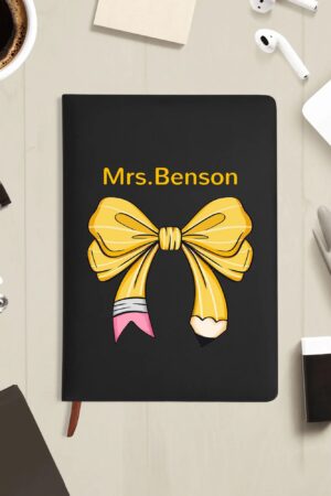 Custom 2 Sides Print PU Black and Brown Notebook