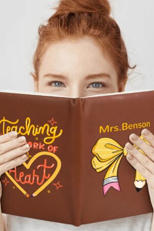 Custom 2 Sides Print PU Black and Brown Notebook