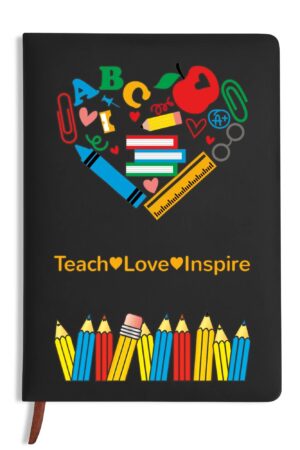 Custom 2 Sides Print PU Black and Brown Notebook