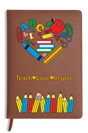 Custom 2 Sides Print PU Black and Brown Notebook