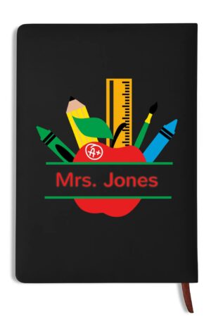 Custom 2 Sides Print PU Black and Brown Notebook