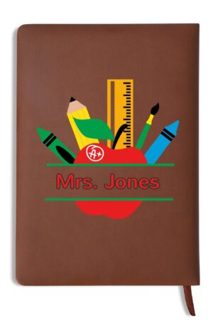 Custom 2 Sides Print PU Black and Brown Notebook
