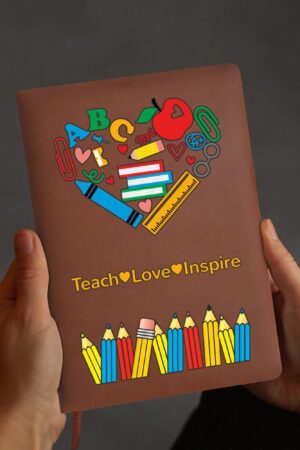 Custom 2 Sides Print PU Black and Brown Notebook