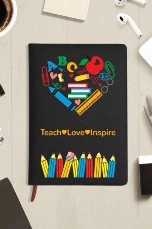 Custom 2 Sides Print PU Black and Brown Notebook