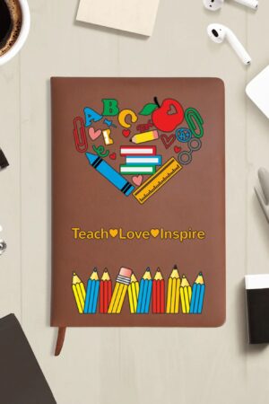 Custom 2 Sides Print PU Black and Brown Notebook