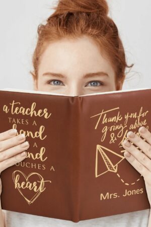 Custom 2 Sides Print PU Black and Brown Notebook